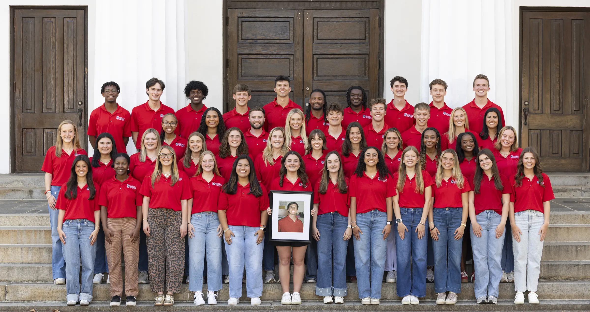 Group photo of the 2025 tours leaders for the University of Georgia Visitors Center.
